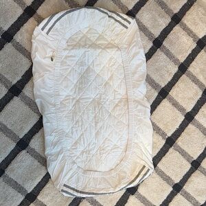 White Quilted Baby changing pad Cover